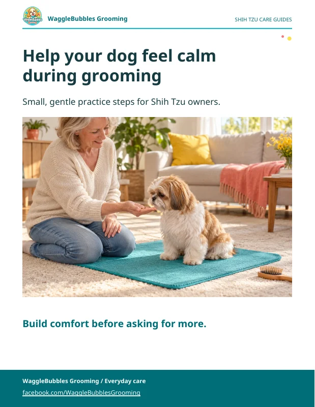 Cover of Help your dog feel calm during grooming